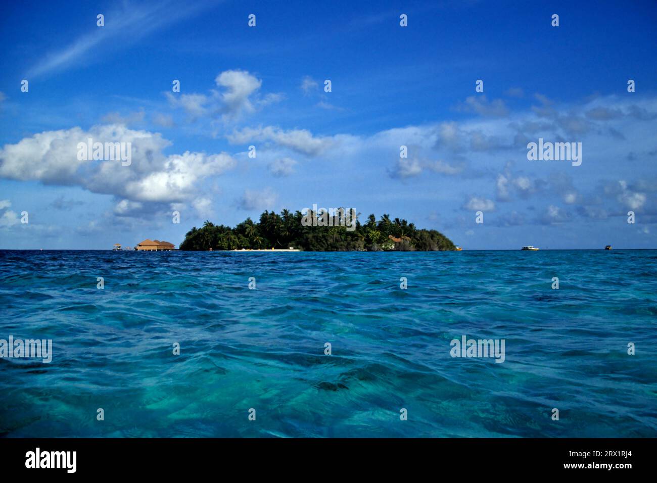 Embudu Village, Maldive, Atollo di male Sud Foto Stock