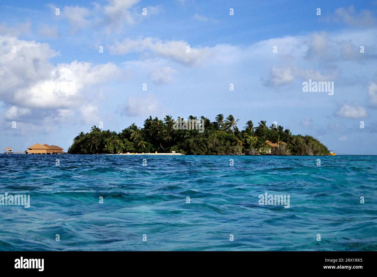Embudu Village, Maldive, Atollo di male Sud Foto Stock
