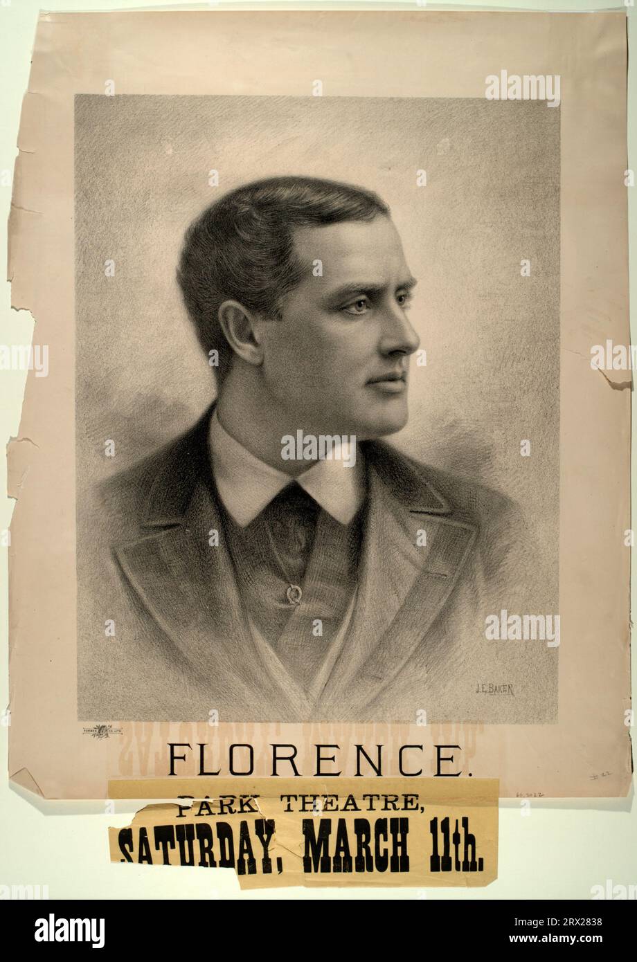 Litografia, "Firenze". DL*60.3022. Peters Prints Collection. Foto Stock