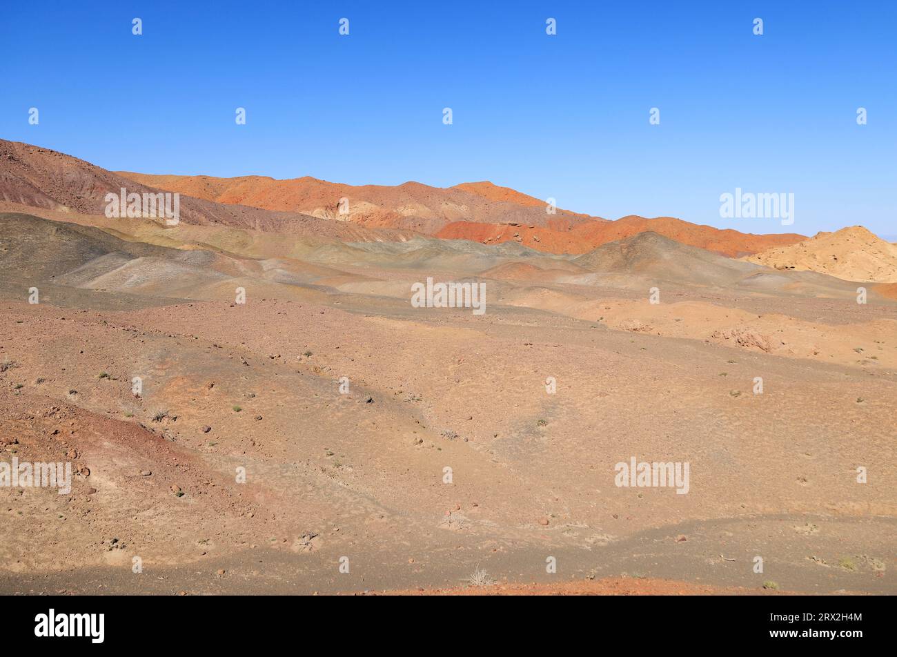 Paesaggio nell'area dei monti Altai Gobi, provincia di Bayankhongor, Mongolia Foto Stock