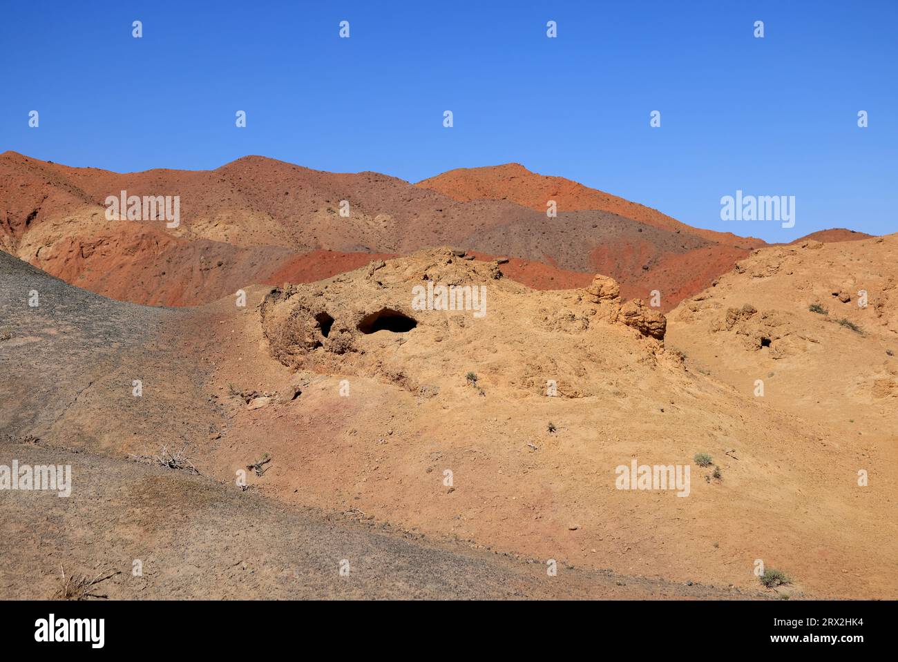 Paesaggio nell'area dei monti Altai Gobi, provincia di Bayankhongor, Mongolia Foto Stock