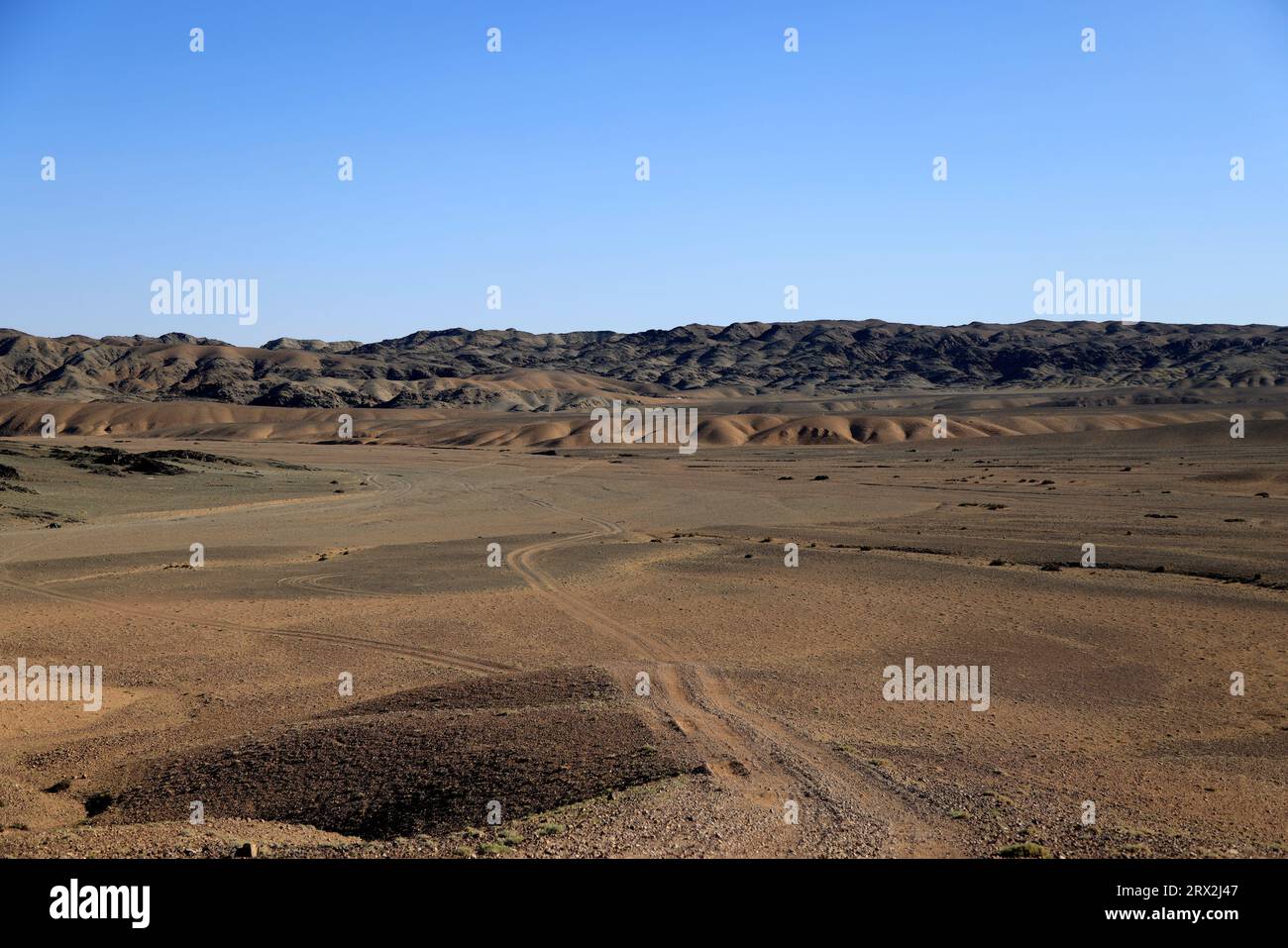 Paesaggio nell'area dei monti Altai Gobi, provincia di Bayankhongor, Mongolia Foto Stock