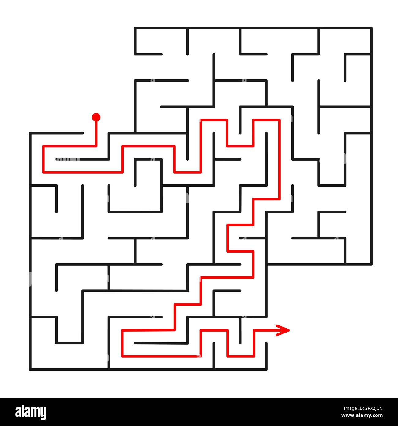 Il gioco educativo per bambini trova la strada giusta. Il labirinto è un puzzle. Illustrazione Vettoriale