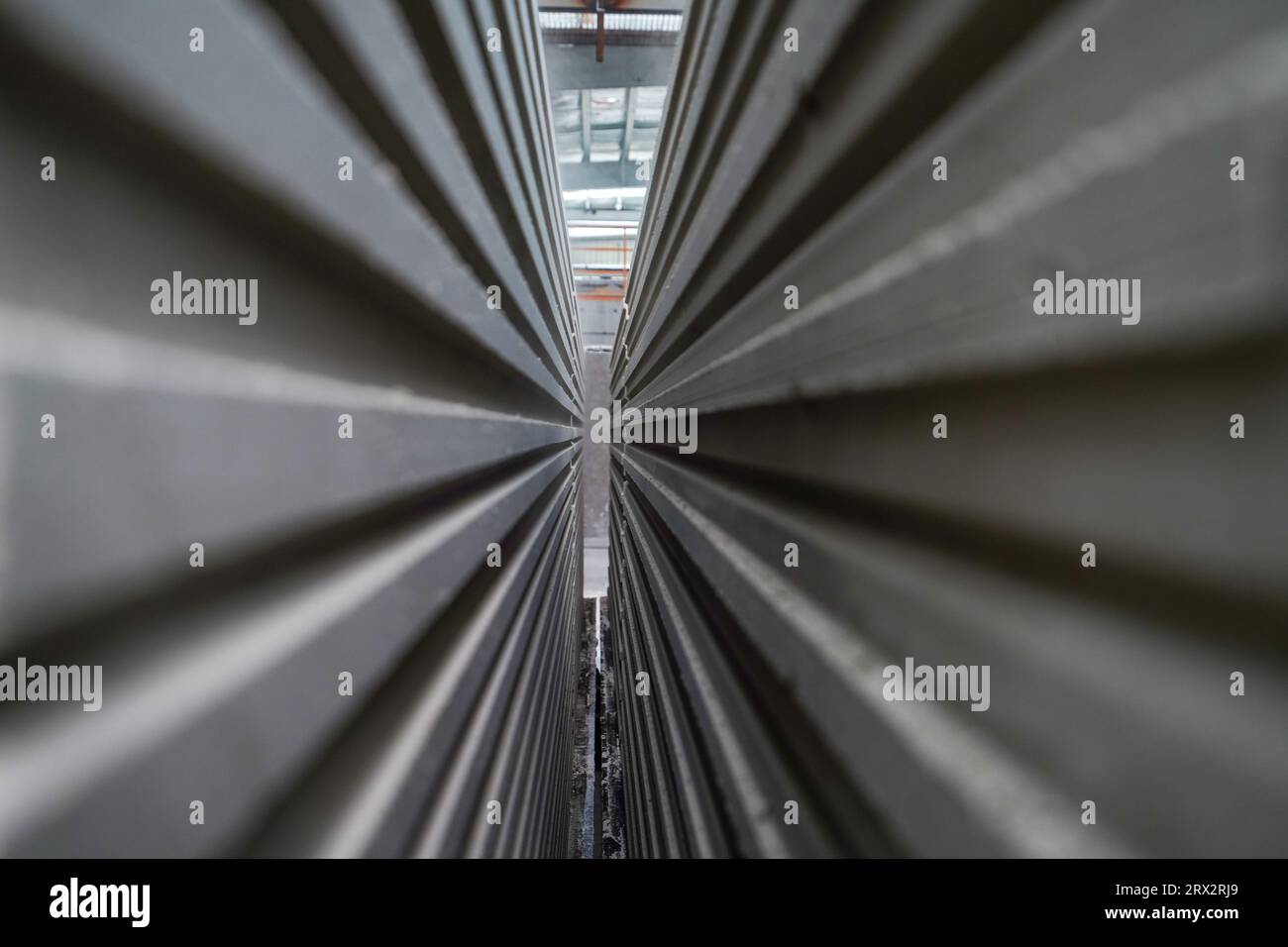 Nuovi materiali edili sulla linea di produzione - pannelli di partizione leggeri, Cina settentrionale Foto Stock