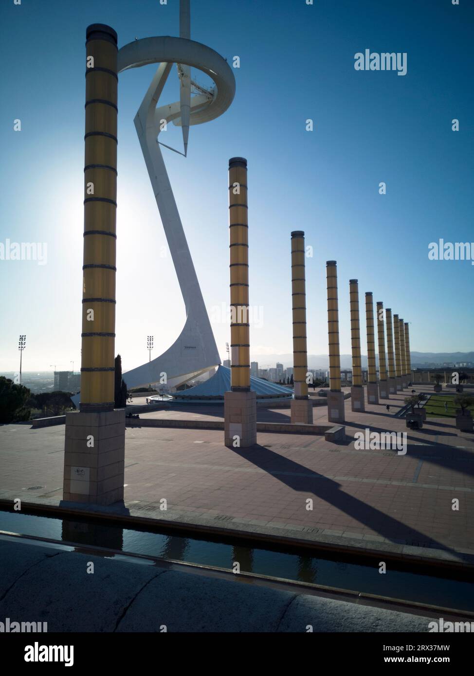 Olympic Stadium Remains, Barcellona, Catalogna, Spagna, Europa Foto Stock