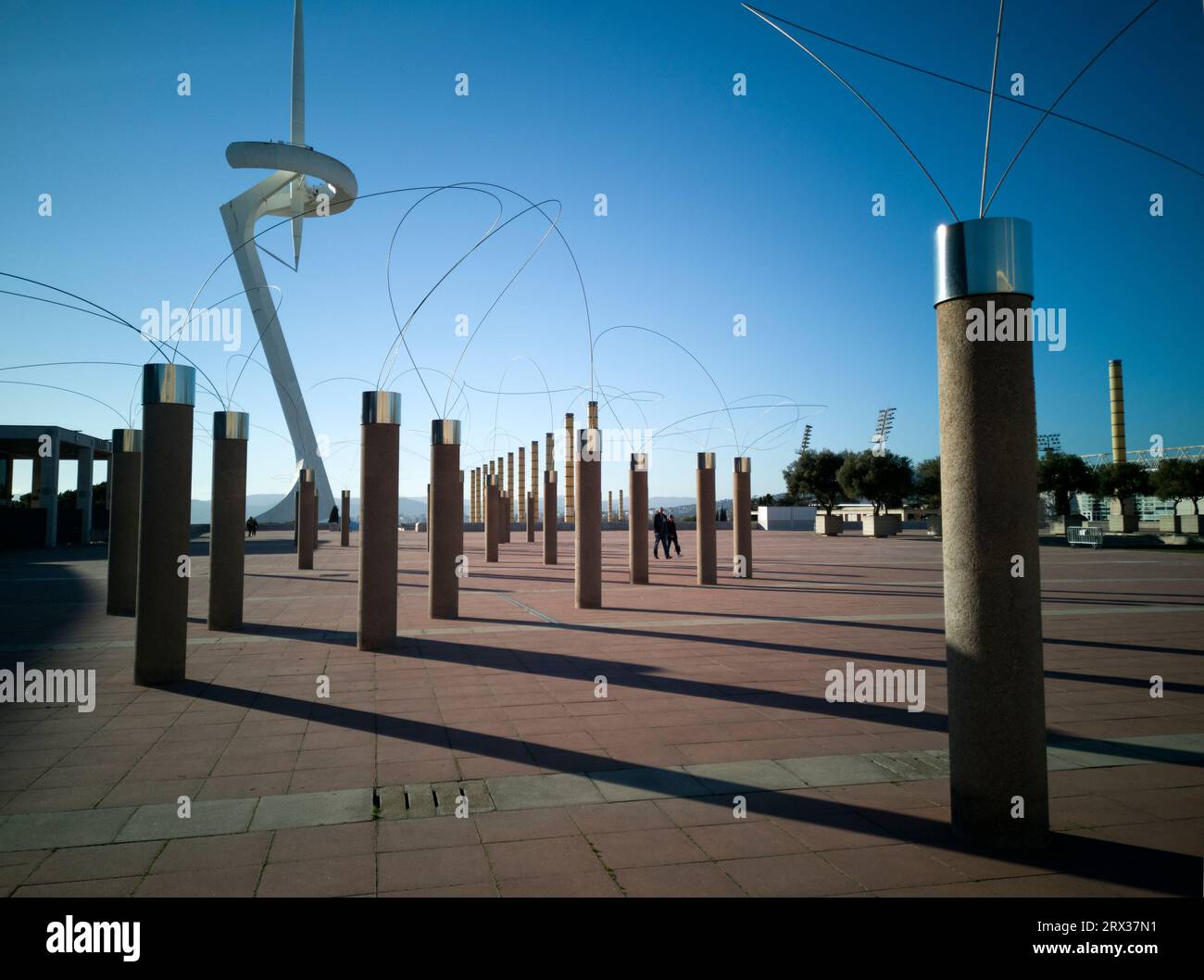 Olympic Stadium Remains, Barcellona, Catalogna, Spagna, Europa Foto Stock