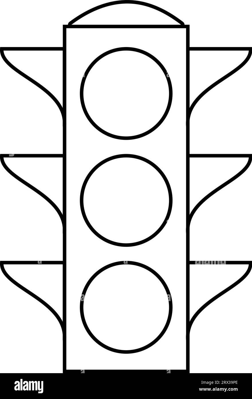 Icone dell'interfaccia a semaforo. Rosso, giallo verde sì, no Illustrazione Vettoriale