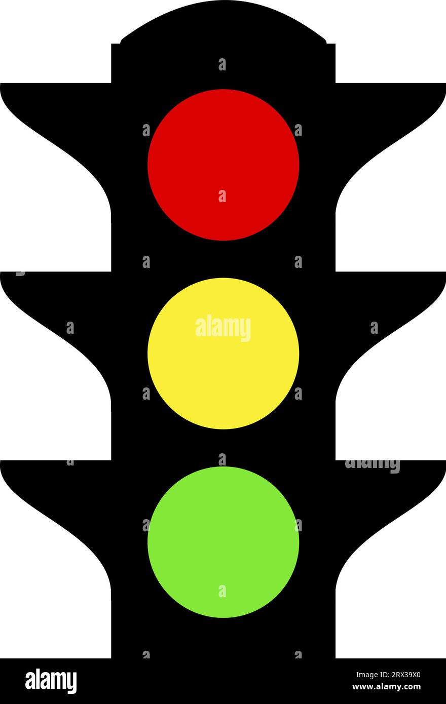 Icone interfaccia semaforo rosso giallo verde sì, no Illustrazione Vettoriale