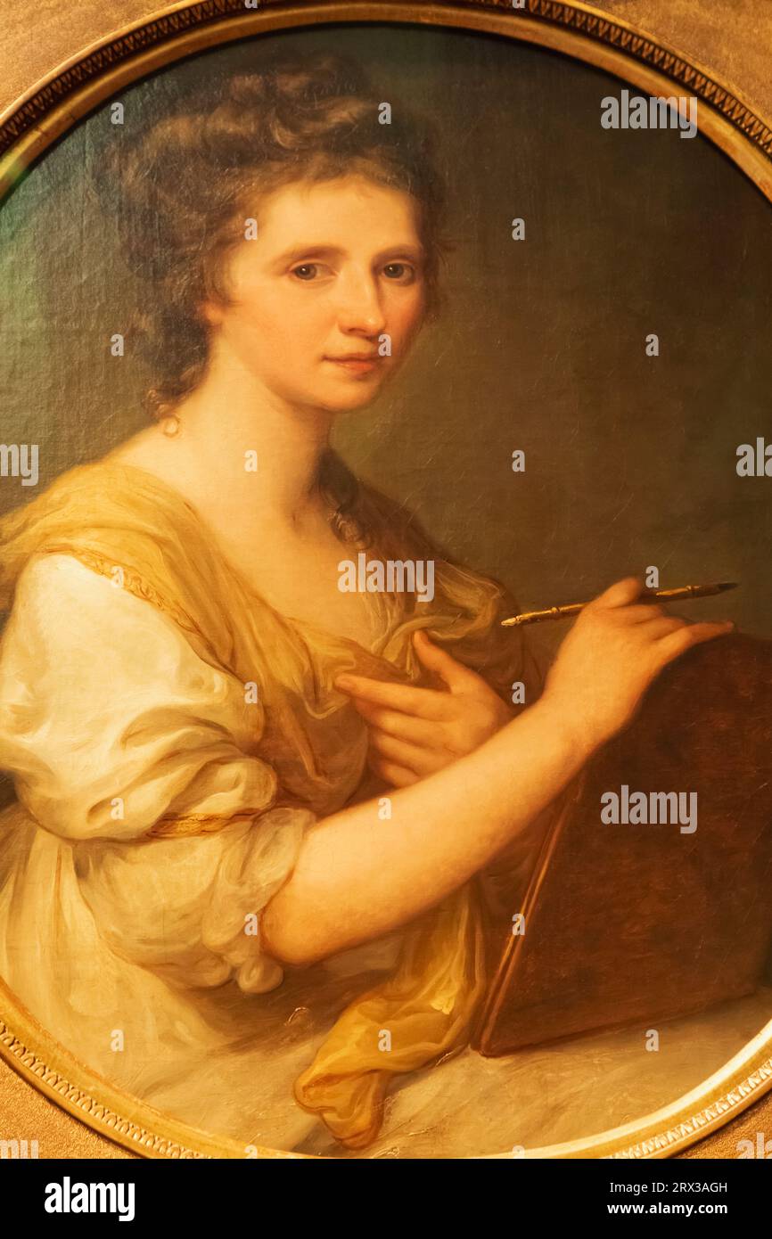 Inghilterra, Londra, Autoritratto di Angelica Kauffmann (1741-1807) datato intorno al 1770-5 Foto Stock