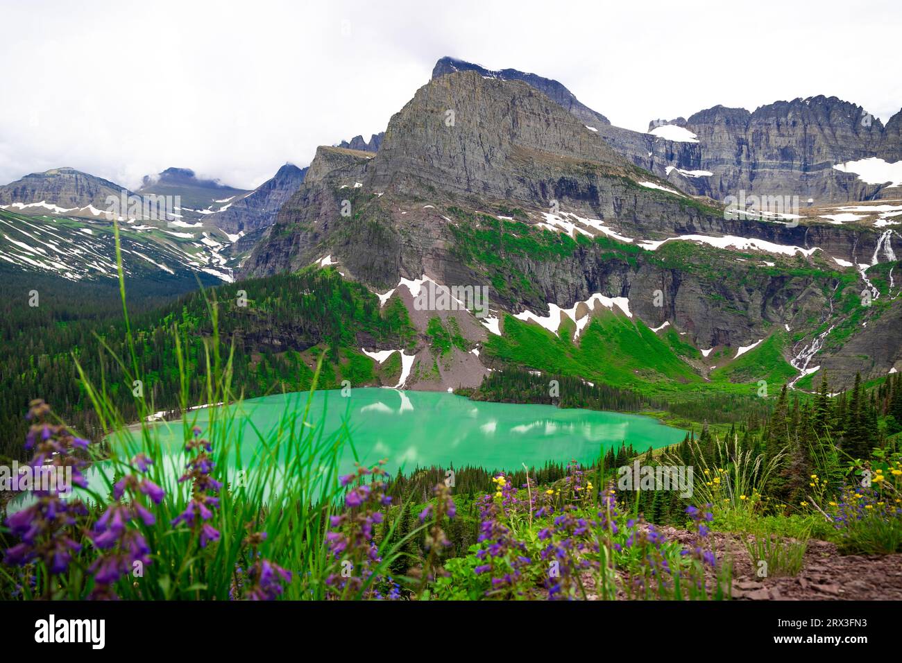 Grinnell Glacier Lake Foto Stock
