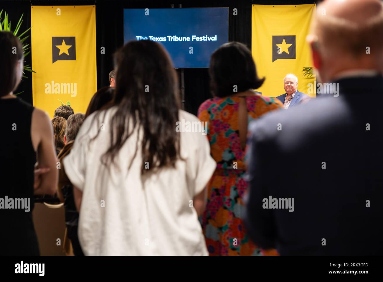 22 settembre 2023: Karl Rove ex vice capo di stato maggiore della Casa Bianca, consigliere del presidente George W. Bush, parla al Texas Tribune Festival. L'Omni Hotel ad Austin, Texas. Mario Cantu/CSM Foto Stock