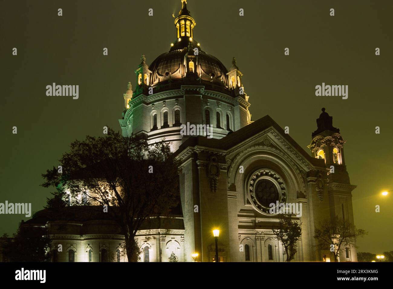 St Paul di notte, St Paul, Minnesota Foto Stock