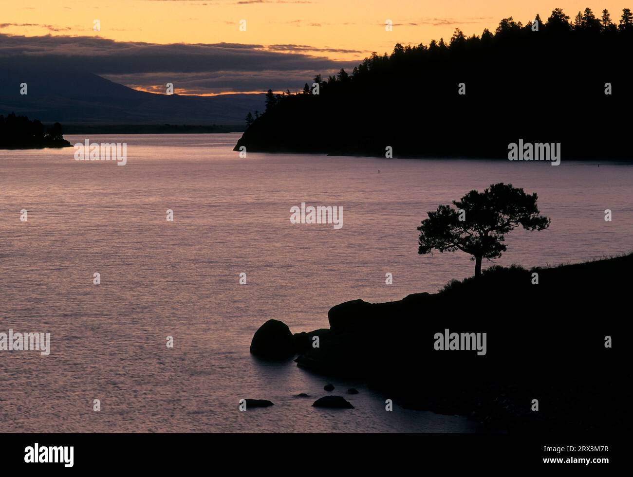 Canyon Ferry Lake Sunrise, Montana Foto Stock