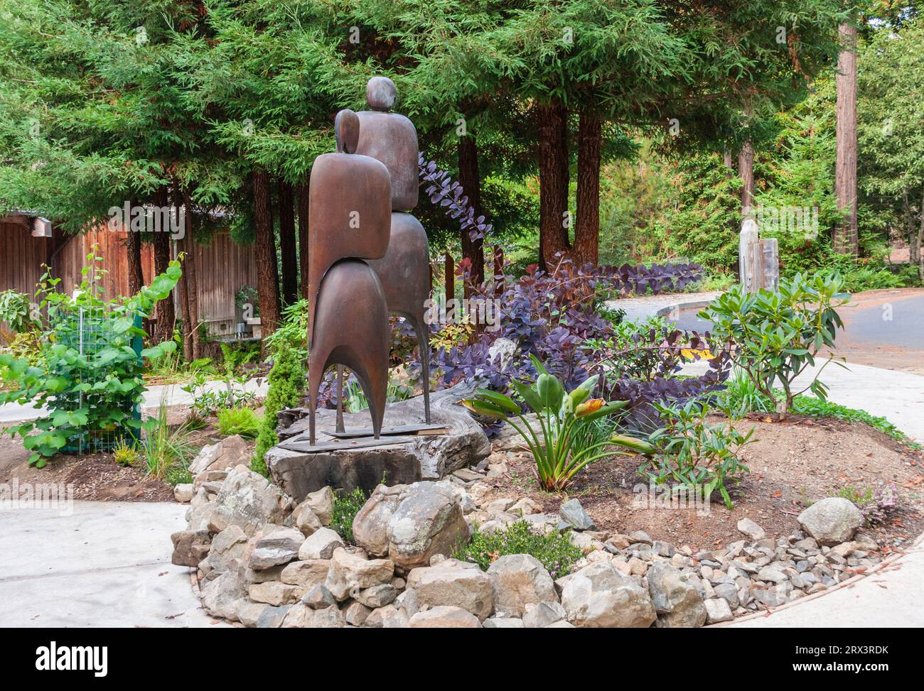 Gualala Arts Center a Gualala, California, fuori dalla panoramica strada statale 1, lungo la costa settentrionale della California. Foto Stock