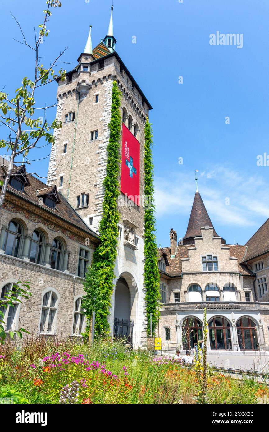 Museo nazionale svizzero (Landesmuseum Zürich), Museumstrasse, Altstadt (città vecchia), città di Zürich, Zürich, Svizzera Foto Stock