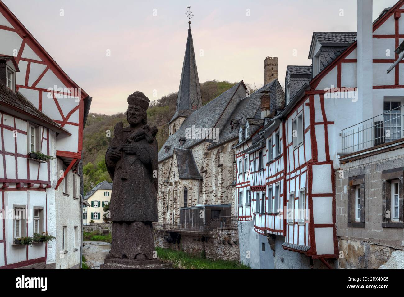 Monreal, Eifel, Renania-Palatinato, fiume Mosella, Germania Foto Stock