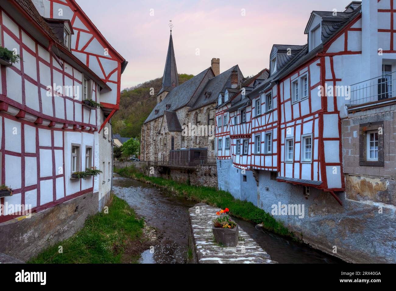 Monreal, Eifel, Renania-Palatinato, fiume Mosella, Germania Foto Stock