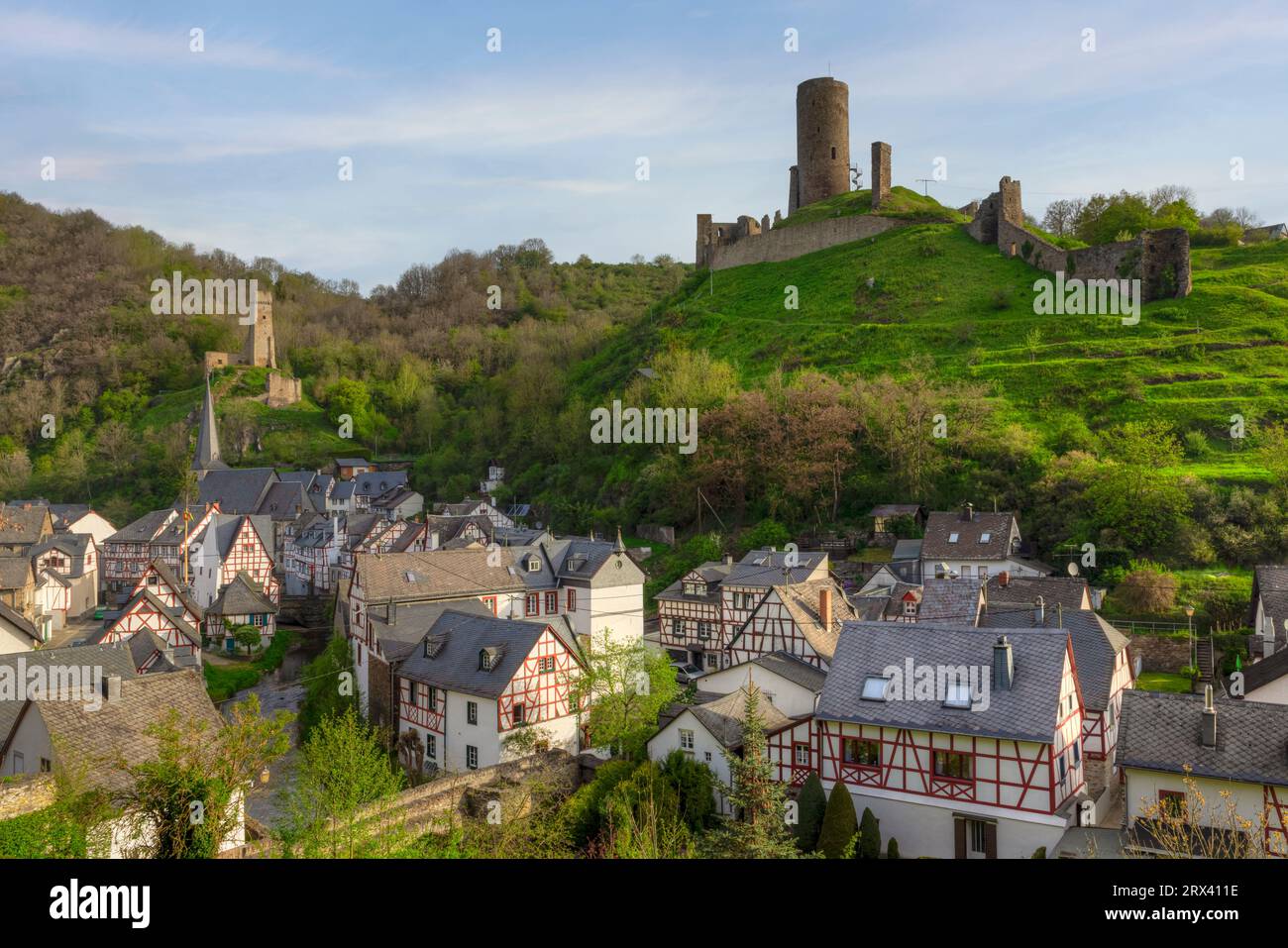 Monreal, Eifel, Renania-Palatinato, fiume Mosella, Germania Foto Stock