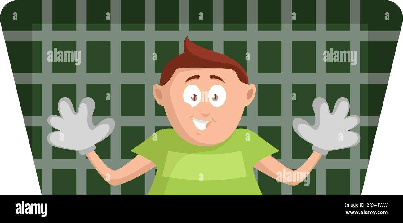 Portiere di calcio con guanti, illustrazione, vettore su sfondo bianco. Illustrazione Vettoriale