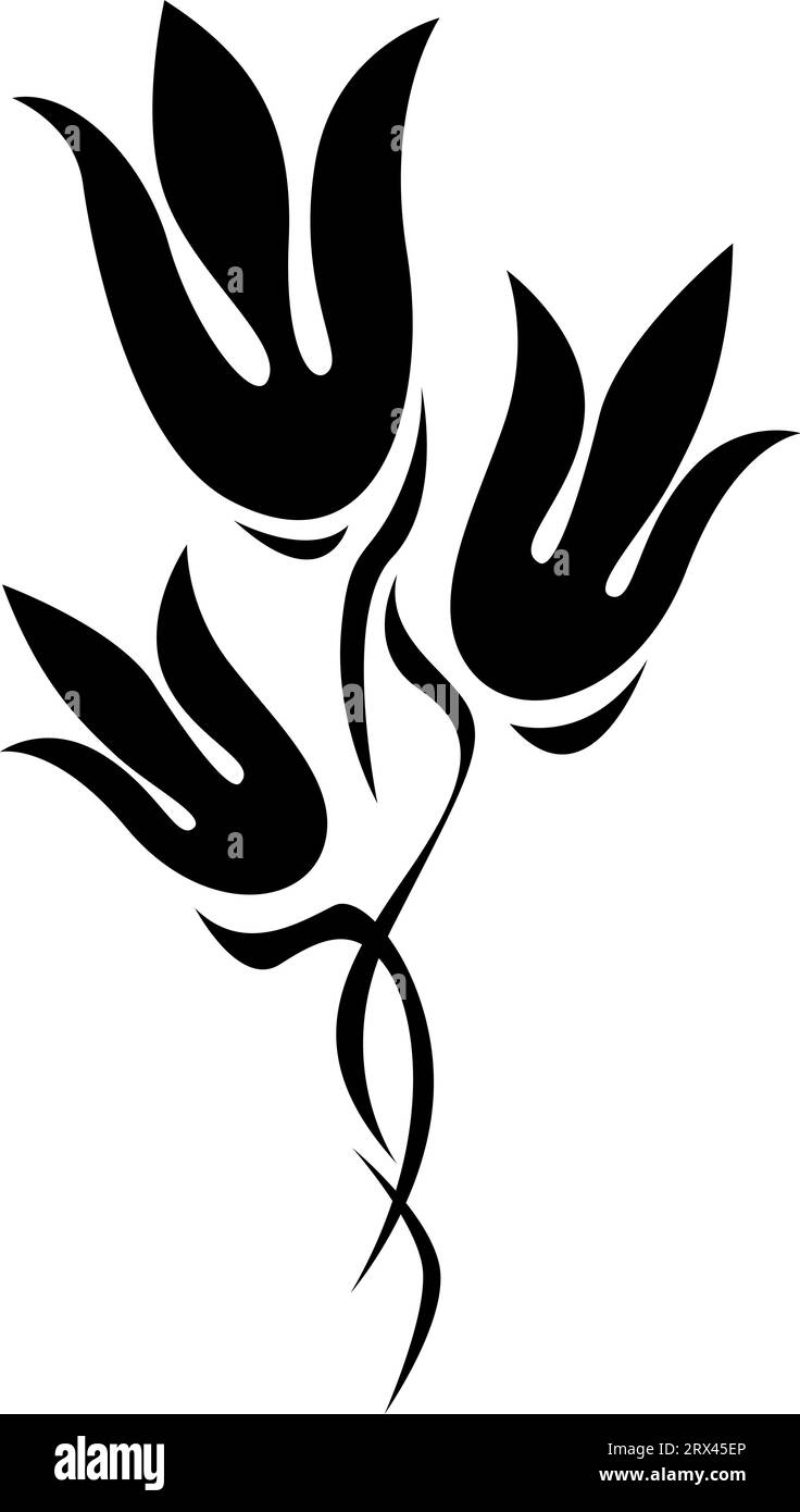 Tatuaggio tulipano Immagini Vettoriali Stock - Alamy
