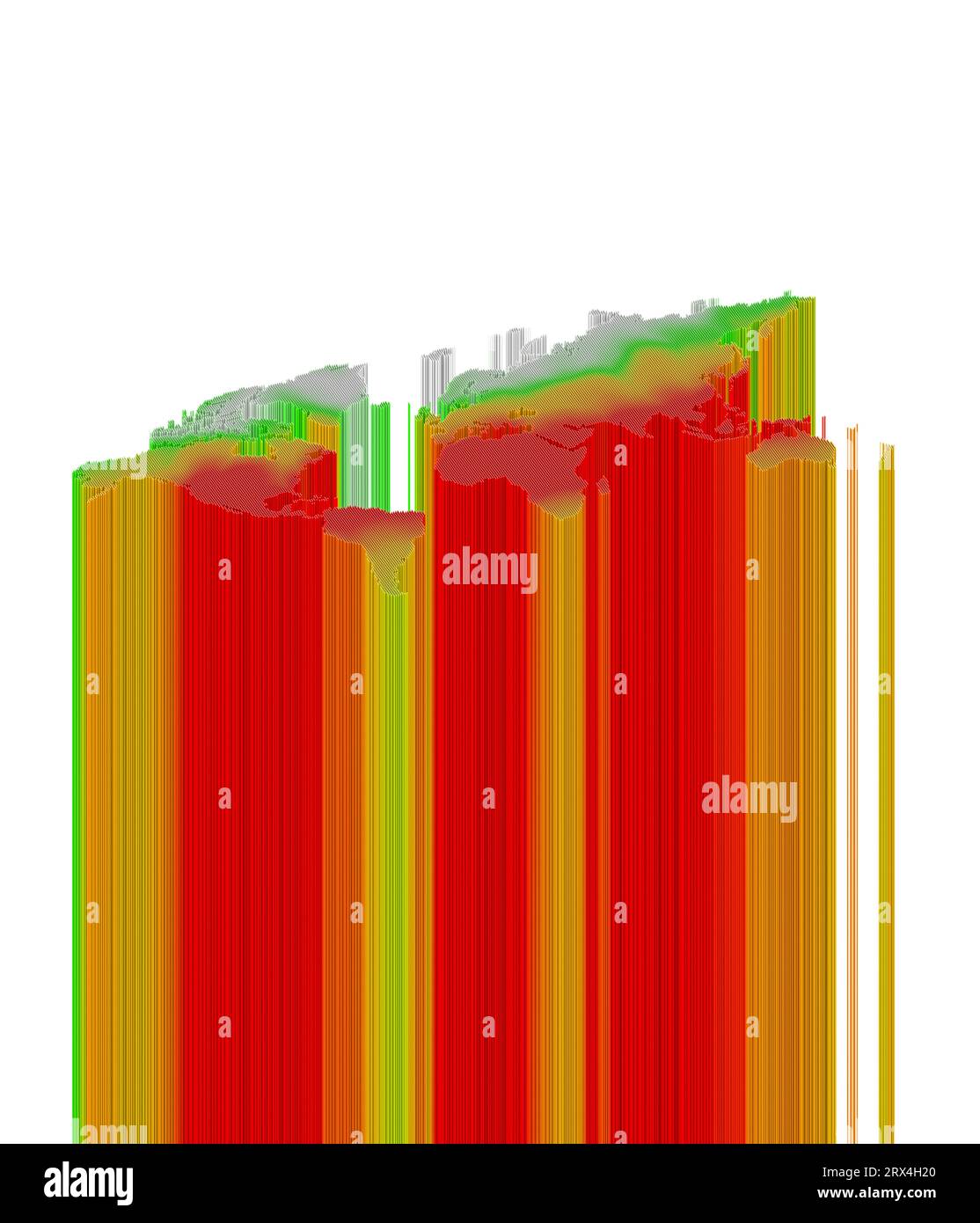 Temperature mondiali, illustrazione concettuale Foto Stock