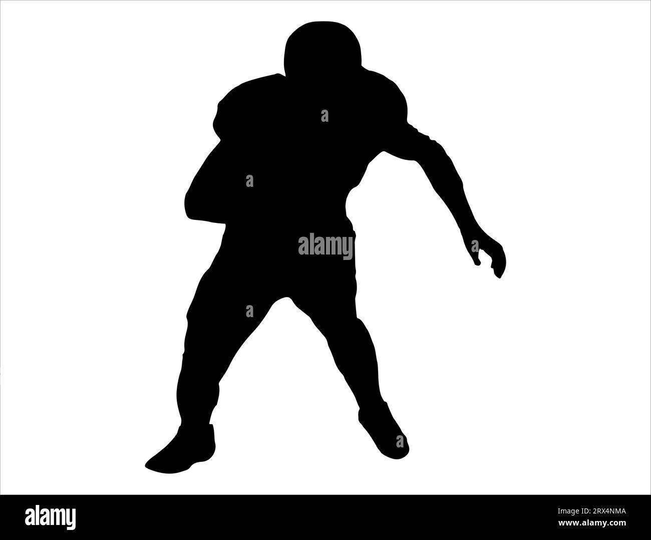 Grafica vettoriale silhouette giocatore di football americano Illustrazione Vettoriale