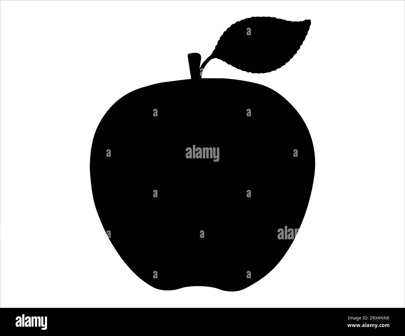 Sfondo bianco con grafica vettoriale Apple silhouette Illustrazione Vettoriale