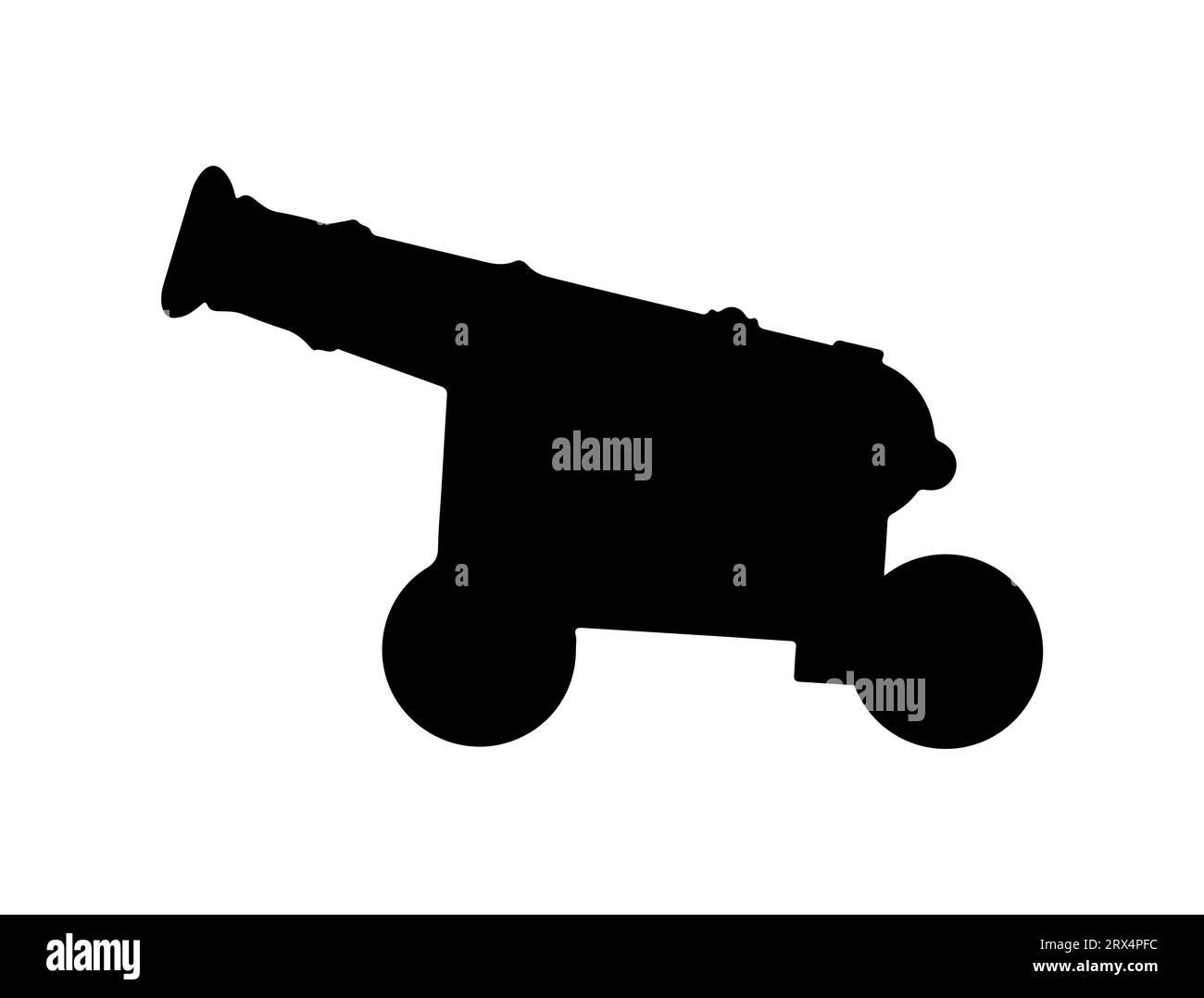 Canon silhouette grafica vettoriale Illustrazione Vettoriale