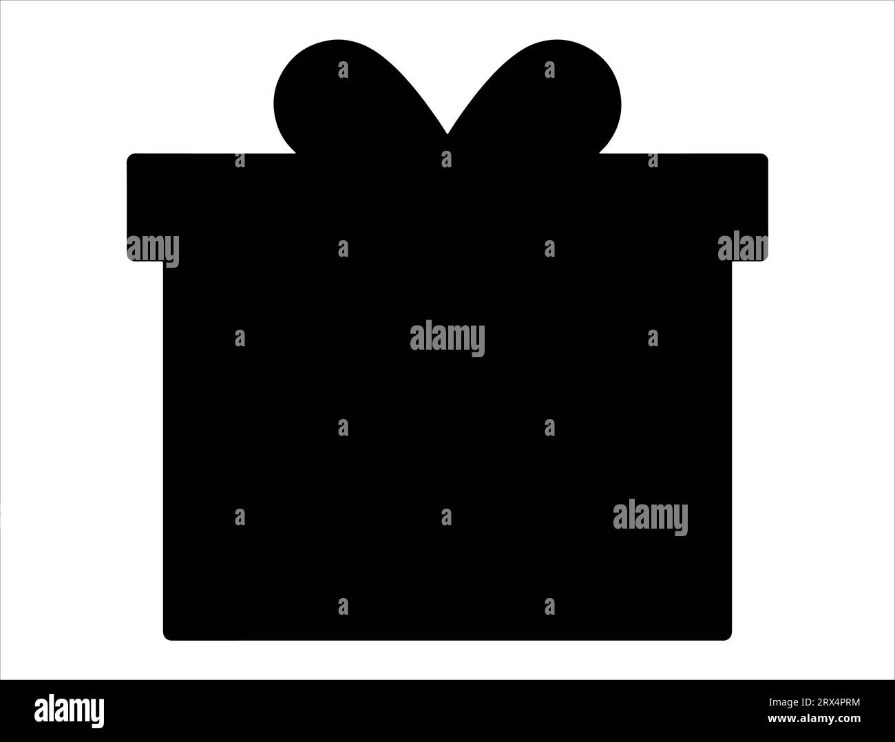 Silhouette regalo di Natale con sfondo bianco vettoriale Illustrazione Vettoriale