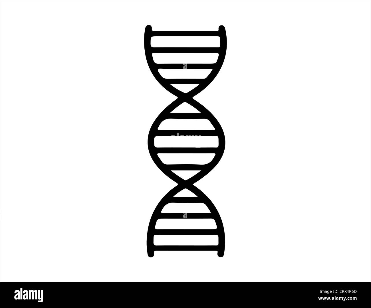 DNA silhouette grafica vettoriale sfondo bianco Illustrazione Vettoriale
