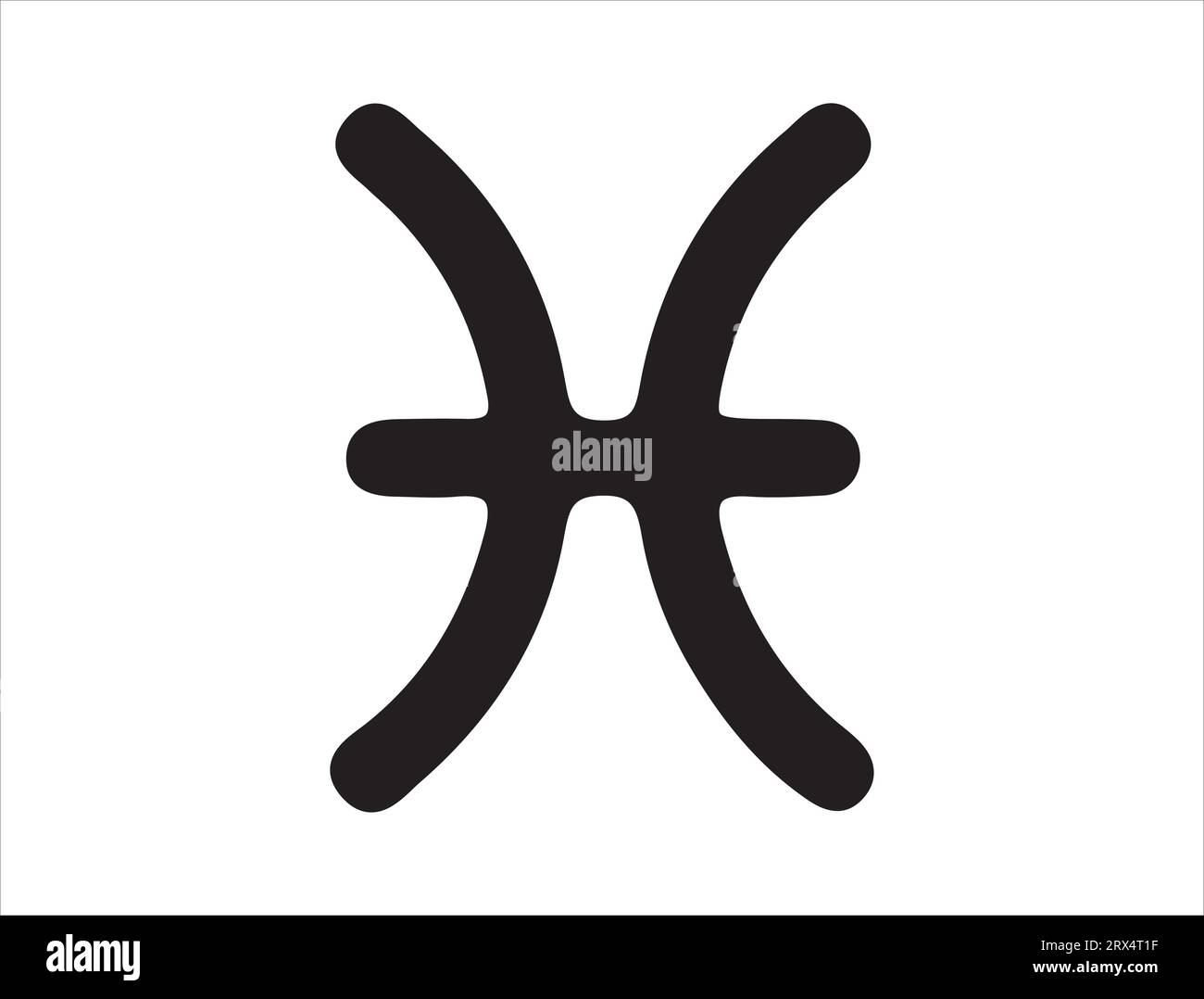 Pisces segno zodiacale silhouette grafica vettoriale Illustrazione Vettoriale
