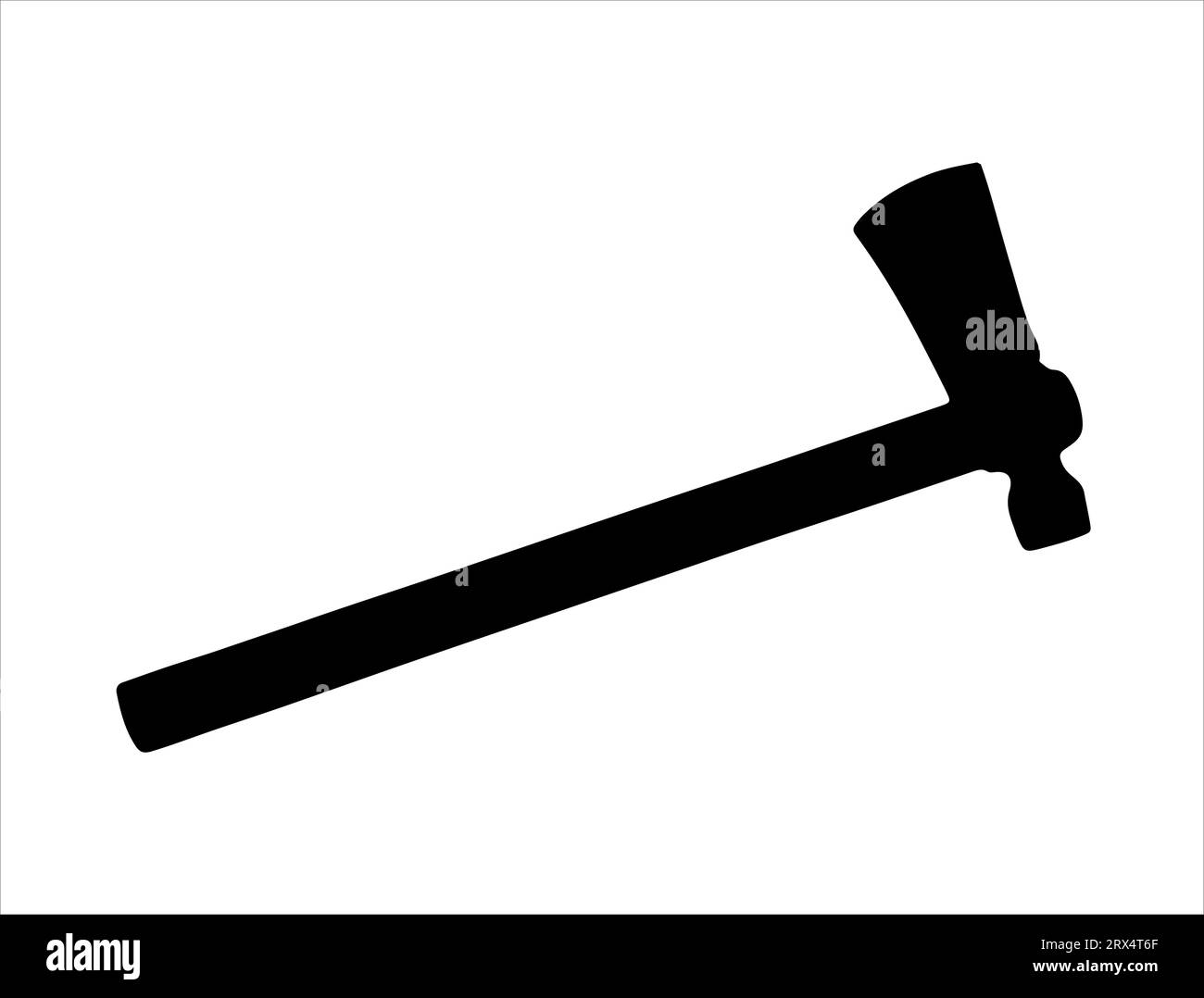 Tomahawk silhouette grafica vettoriale sfondo bianco Illustrazione Vettoriale