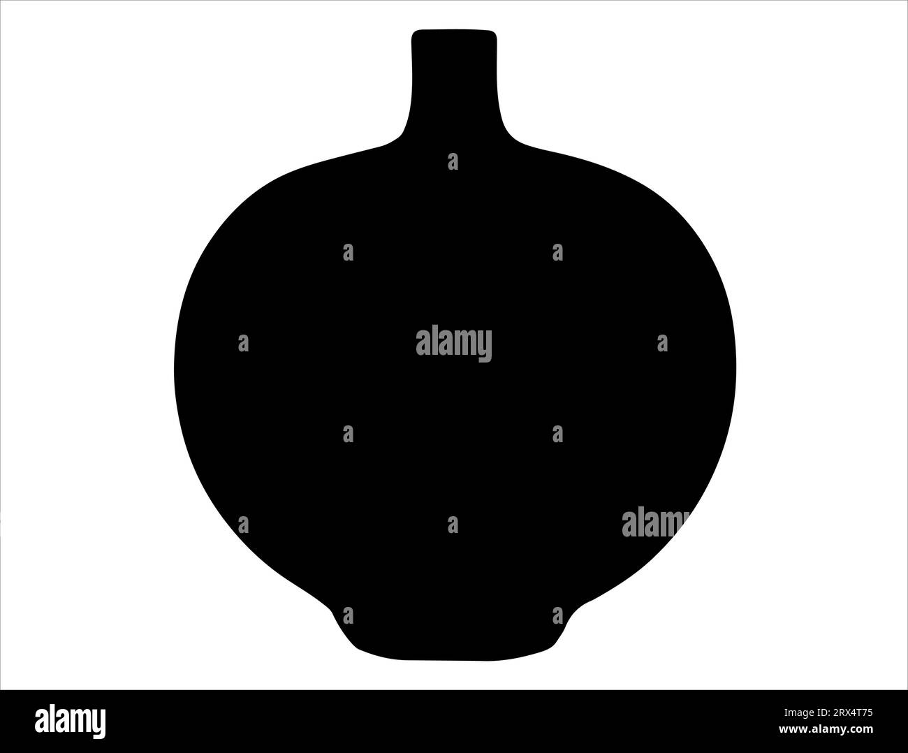 Sfondo bianco Vase silhouette Vector art Illustrazione Vettoriale