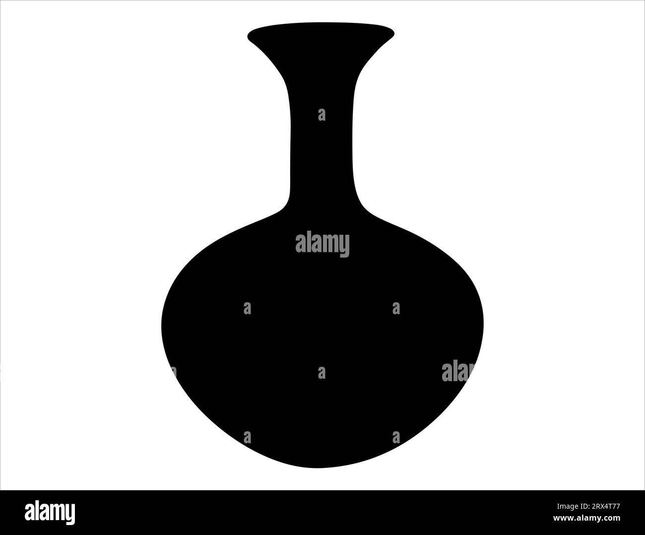 Sfondo bianco Vase silhouette Vector art Illustrazione Vettoriale