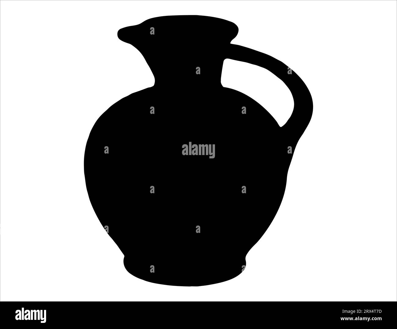 Sfondo bianco Vase silhouette Vector art Illustrazione Vettoriale