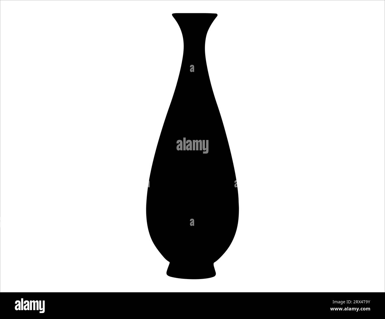 Sfondo bianco Vase silhouette Vector art Illustrazione Vettoriale
