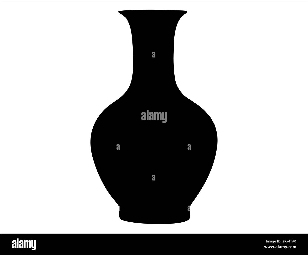 Sfondo bianco Vase silhouette Vector art Illustrazione Vettoriale