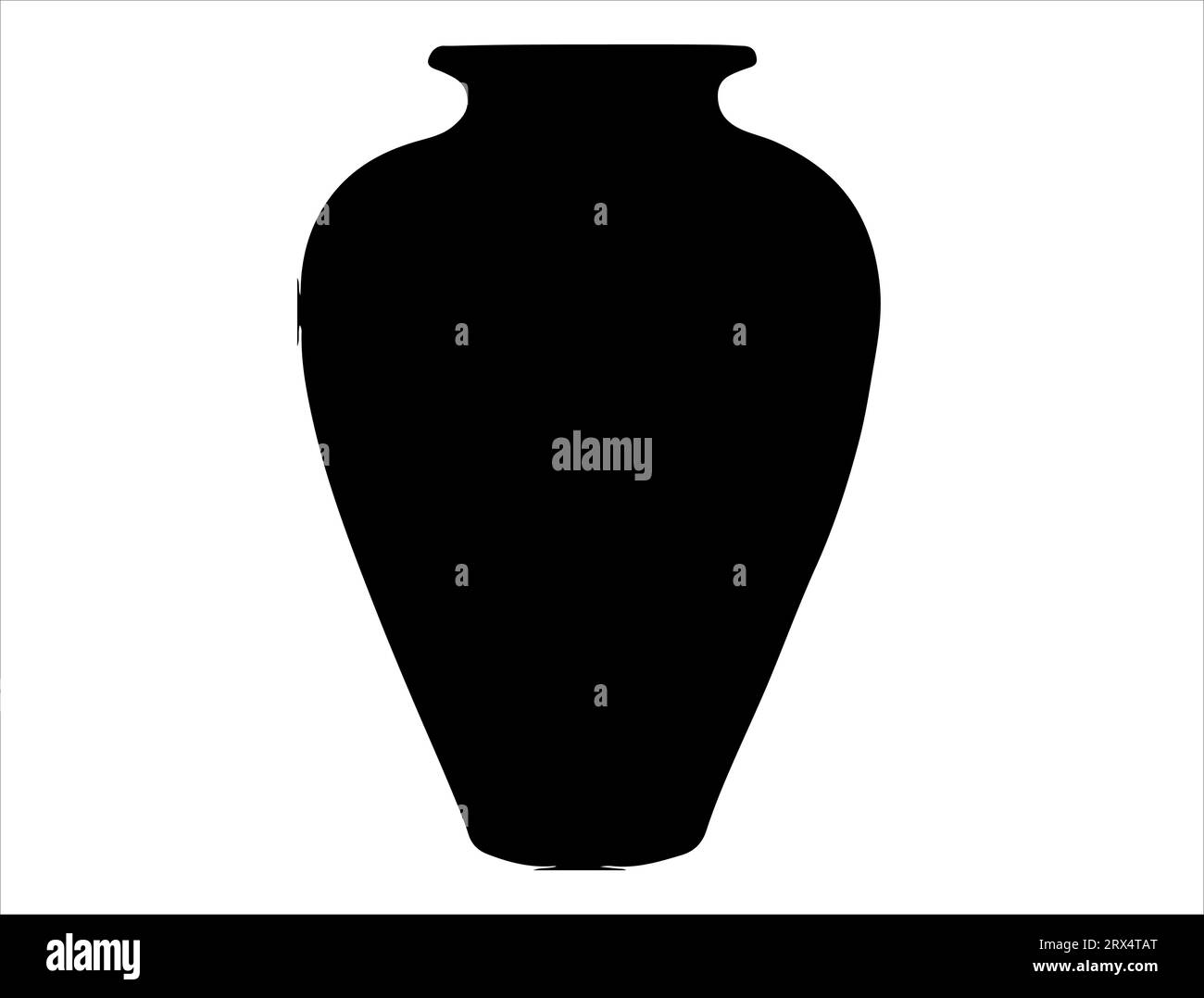 Sfondo bianco Vase silhouette Vector art Illustrazione Vettoriale