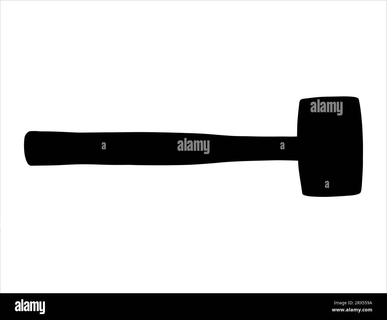 Hammer silhouette Vector ART sfondo bianco Illustrazione Vettoriale