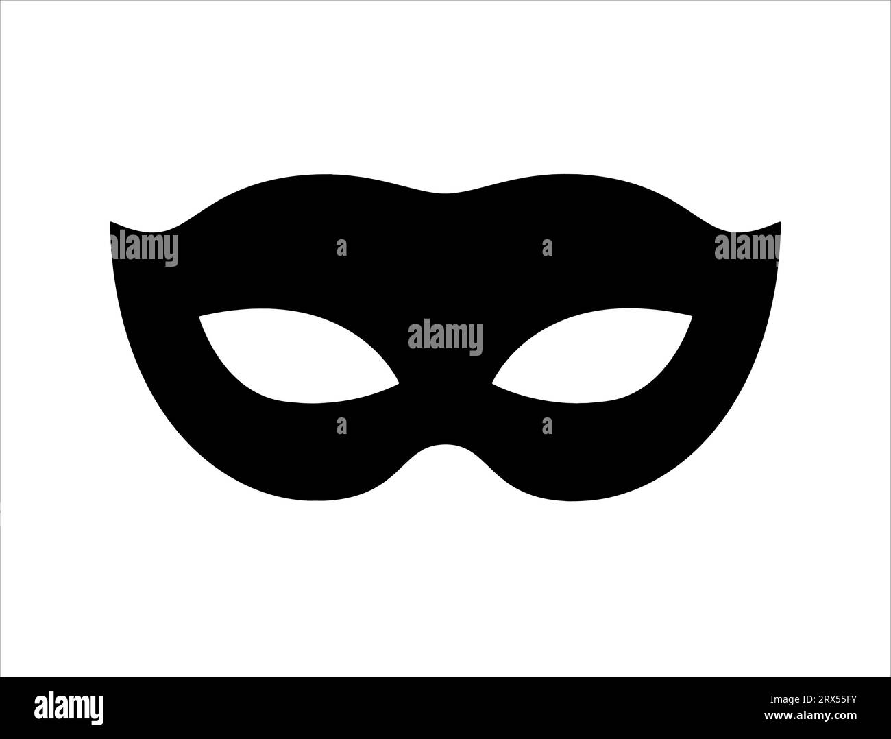 Maschera Mardi gras silhouette grafica vettoriale sfondo bianco Illustrazione Vettoriale