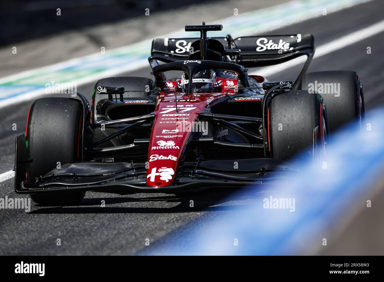 77 BOTTAS Valtteri (fin), Alfa Romeo F1 Team Sposta C43, azione durante il Gran Premio di Formula 1 Lenovo 2023, sedicesimo round del Campionato del mondo di Formula 1 2023 dal 22 al 24 settembre 2023 sul Suzuka International Racing Course, a Suzuka Foto Stock
