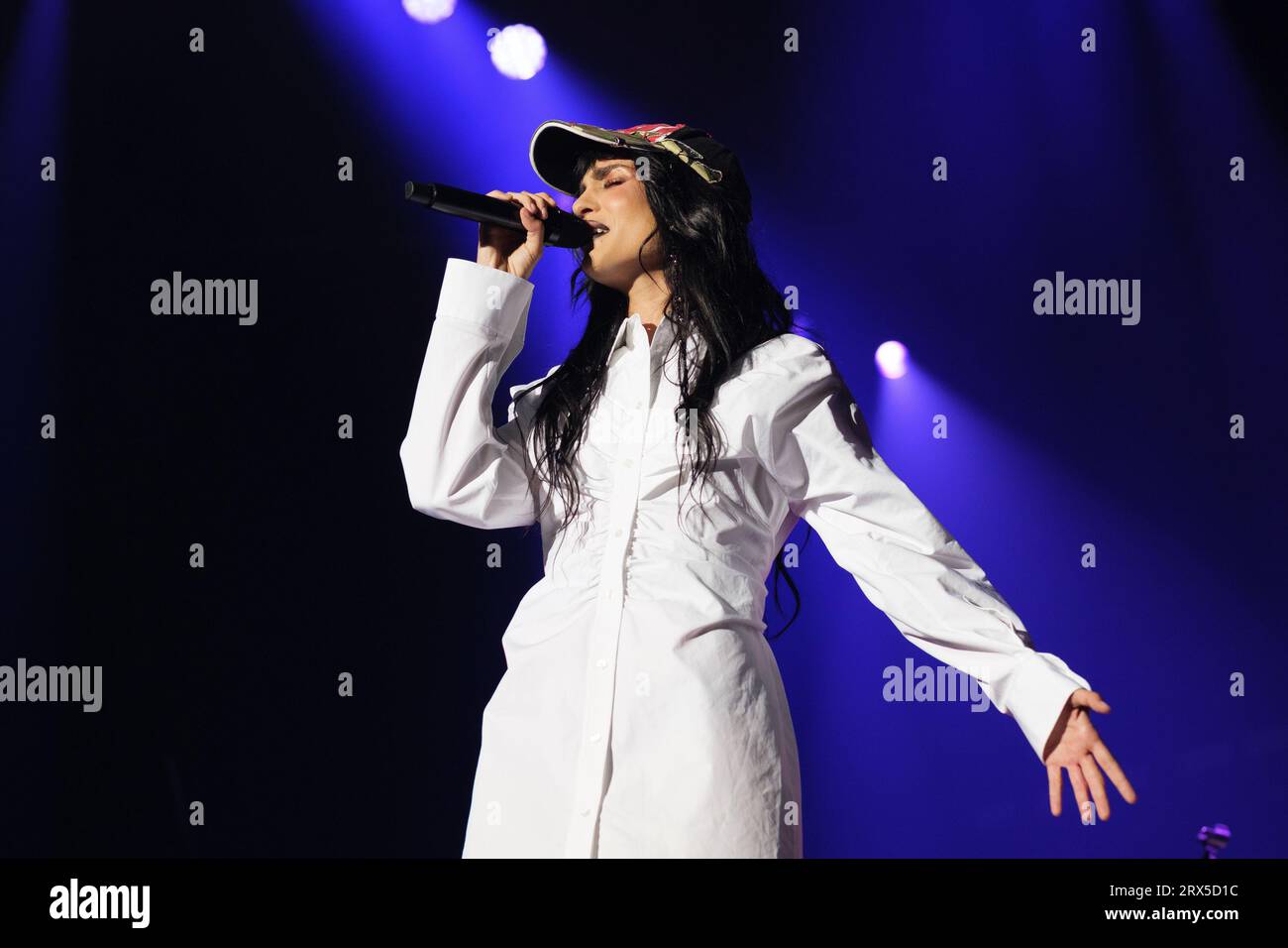 La cantante Natalia Lacunza. Durante la sua esibizione al concerto Spotify Equal Fest al Wizink Center il 22 settembre 2023, a Madrid, in Spagna. (Foto di Oscar Gonzalez/Sipa USA) (foto di Oscar Gonzalez/Sipa USA) Foto Stock