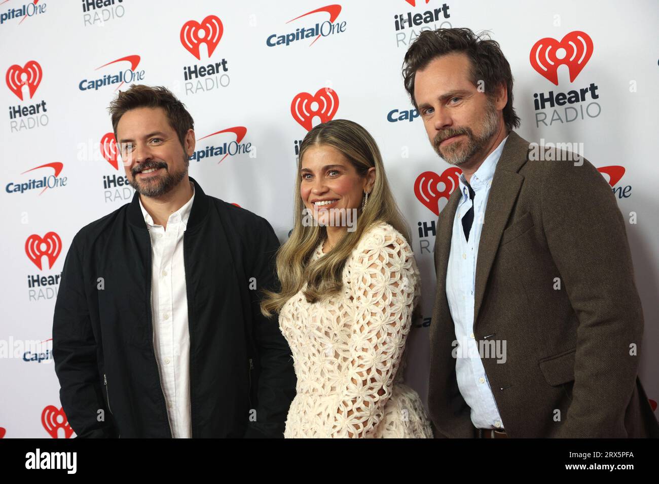 Las Vegas, Stati Uniti. 22 settembre 2023. Actors Will Friedle, Danielle Fishel e Rider strong arriveranno per l'iHeartRadio Music Festival alla T-Mobile Arena di Las Vegas, Nevada, venerdì 22 settembre 2023. Foto di James Atoa/UPI credito: UPI/Alamy Live News Foto Stock