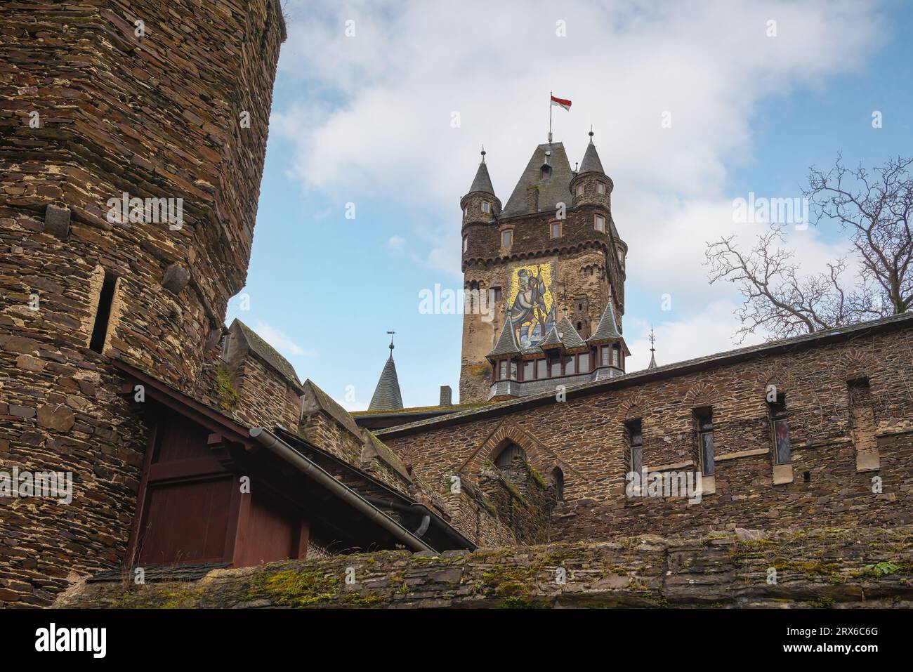 Castello di Cochem - Cochem, Germania Foto Stock