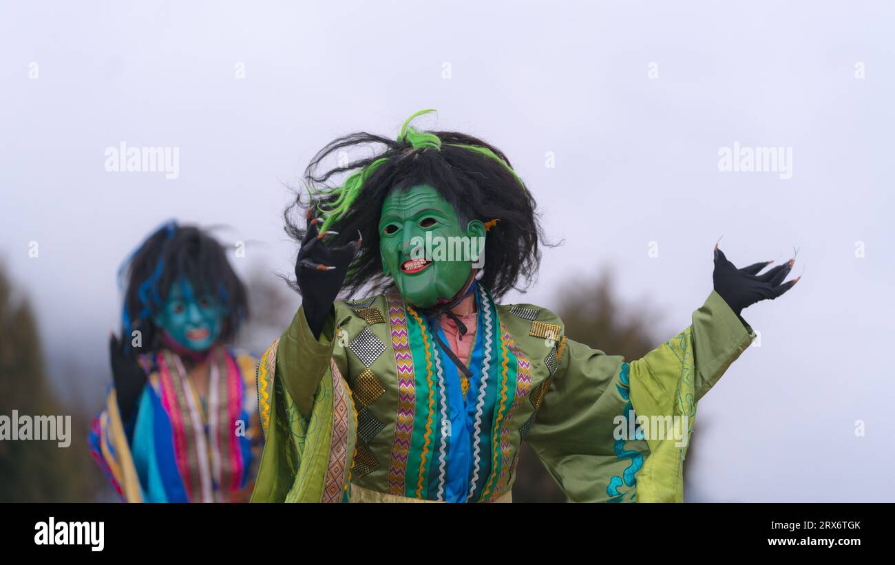 Danza maschera unica Foto Stock