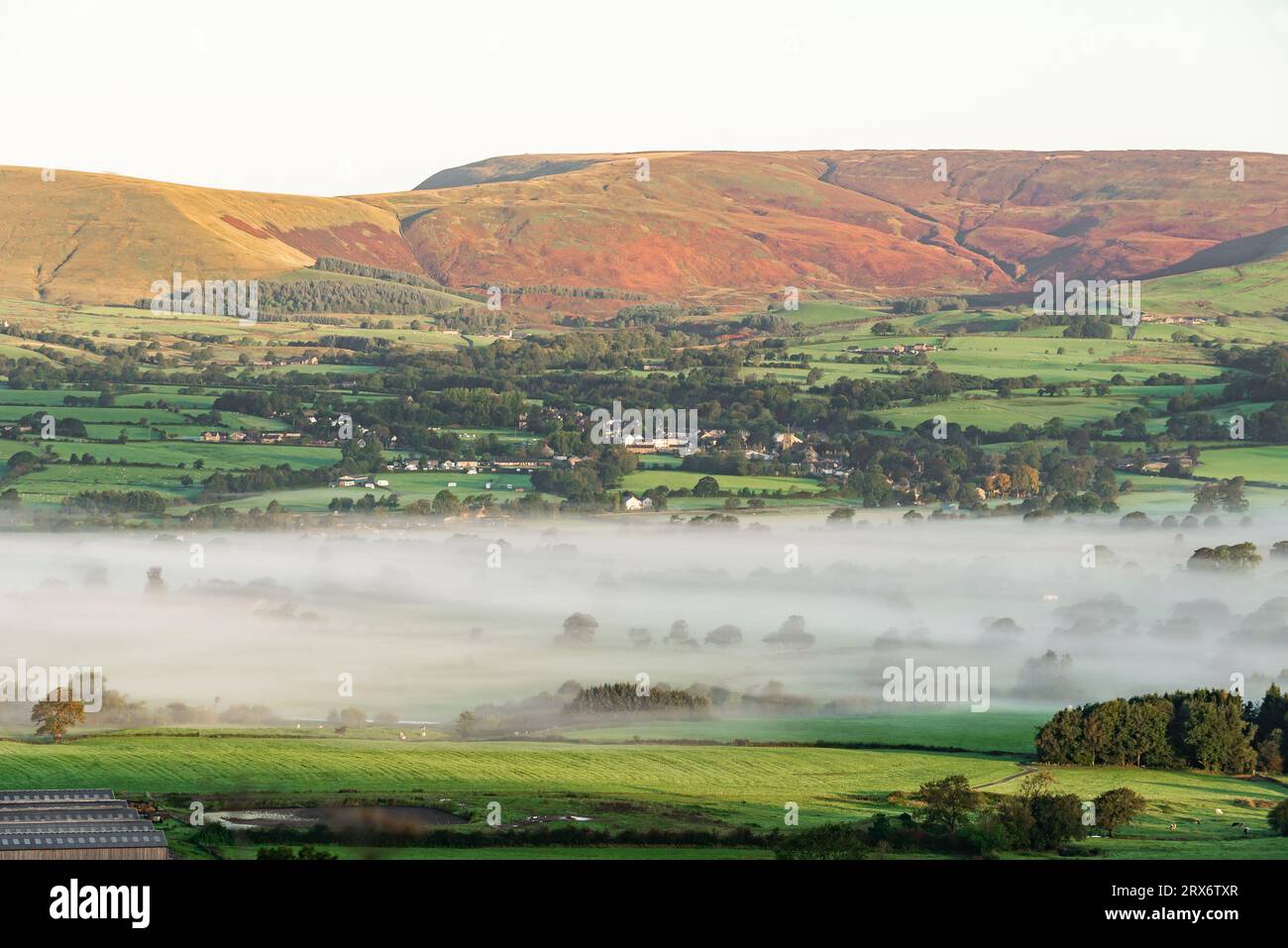 Preston, Lancashire, Regno Unito. 23 settembre 2023. A Morning in the Forest of Bowland, Preston, Lancashire, UK Credit: John Eveson/Alamy Live News Foto Stock