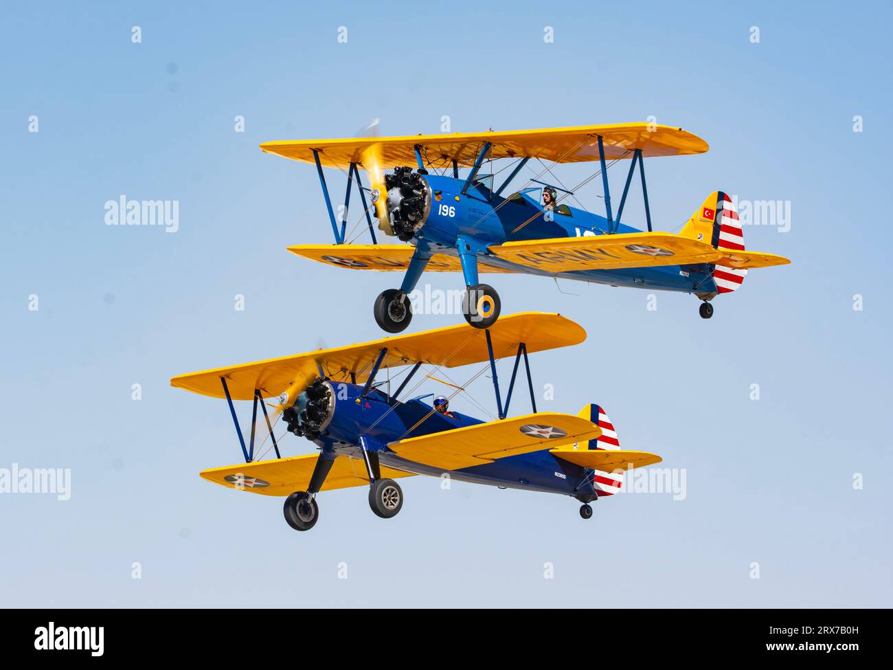 BOEING STEARMAN A75N1 PT-17 1943 BOEING STEARMAN A75N1 PT-17 al Sivrihisar Airshow 2023 Foto Stock