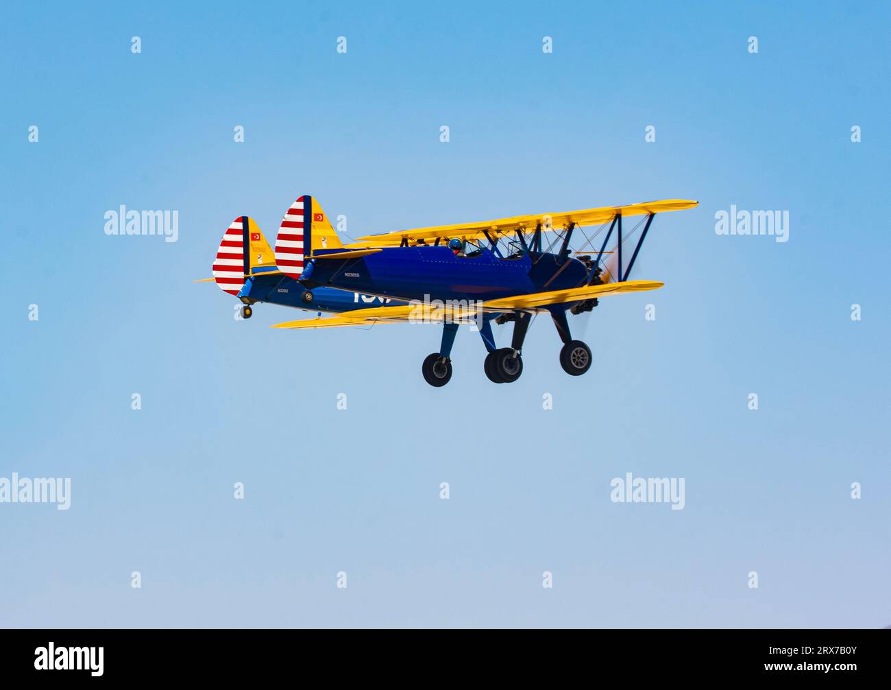 BOEING STEARMAN A75N1 PT-17 1943 BOEING STEARMAN A75N1 PT-17 al Sivrihisar Airshow 2023 Foto Stock