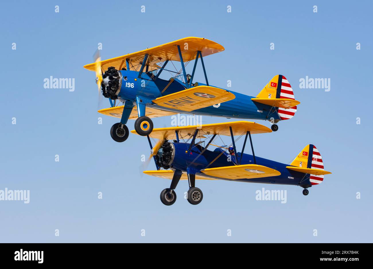 BOEING STEARMAN A75N1 PT-17 1943 BOEING STEARMAN A75N1 PT-17 al Sivrihisar Airshow 2023 Foto Stock