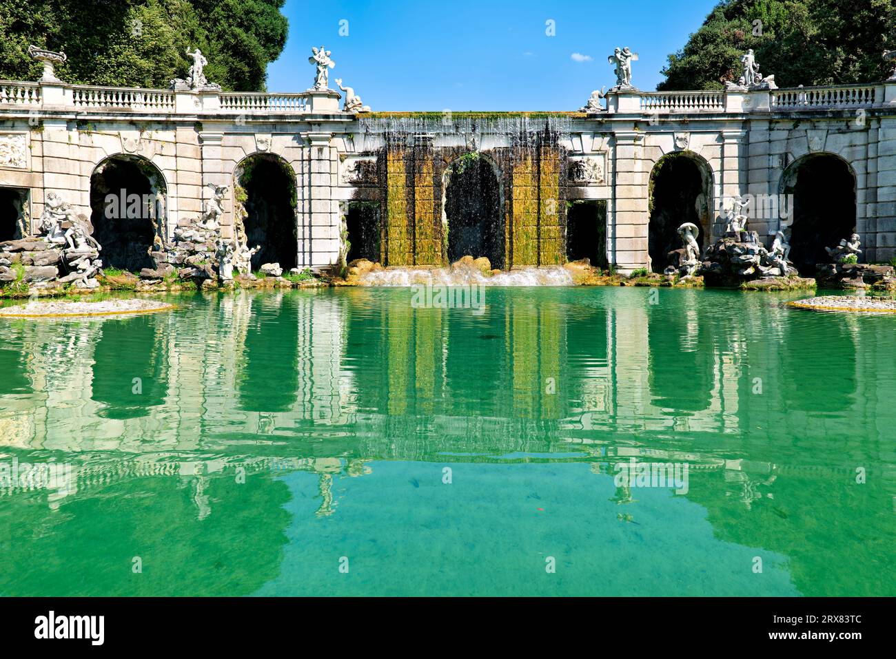 Caserta Campania Italia. Il Palazzo reale. La fontana di Eolo Foto Stock